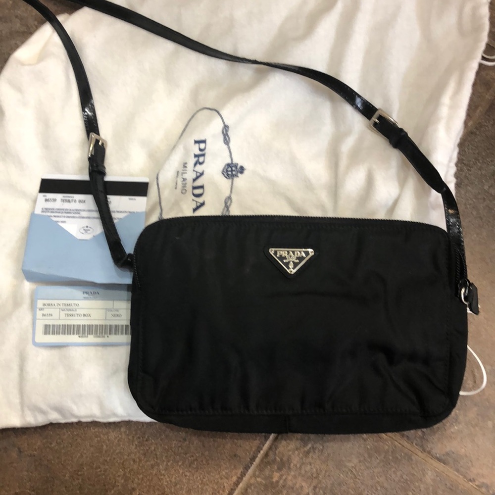 Prada nylon box crossbody bag
